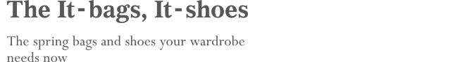 The It-bags, It-shoes